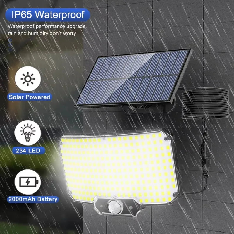 Solar Motion Sensor Wall Lights – IP65 Waterproof, 3 Modes for Garden