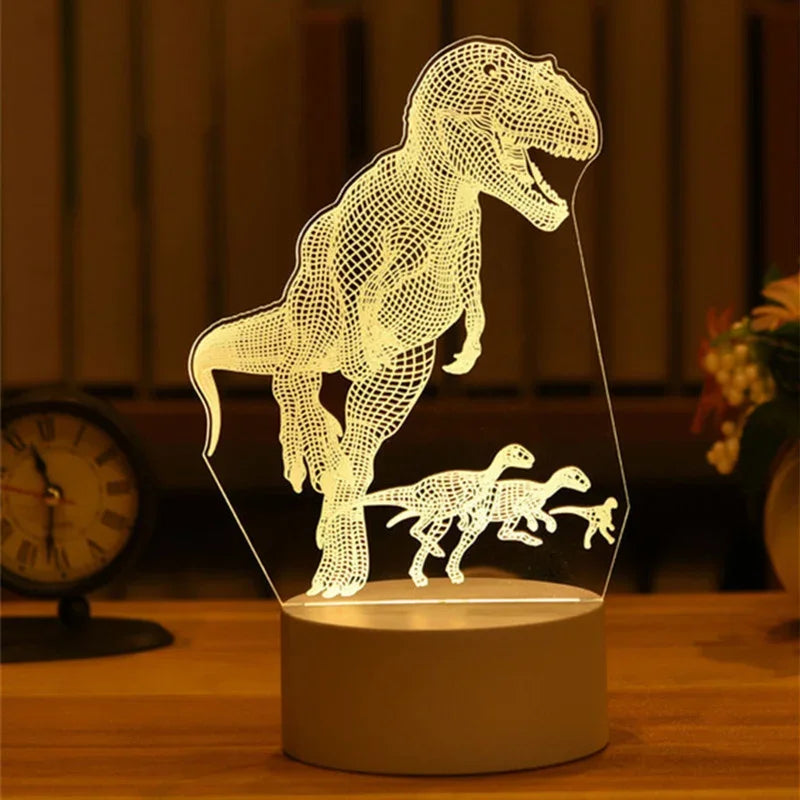 USB 3D Acrylic LED Night Light – Christmas, Wedding & Party Decor