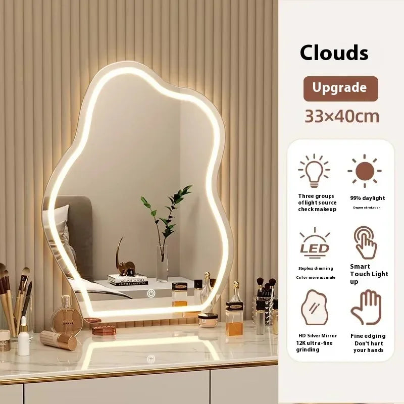 Nordic LED Mirror – Wall Bathroom Aesthetic Funky Home Decor