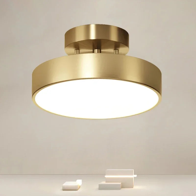 Modern Rotatable LED Ceiling Light – Copper Fixture for Home & Living