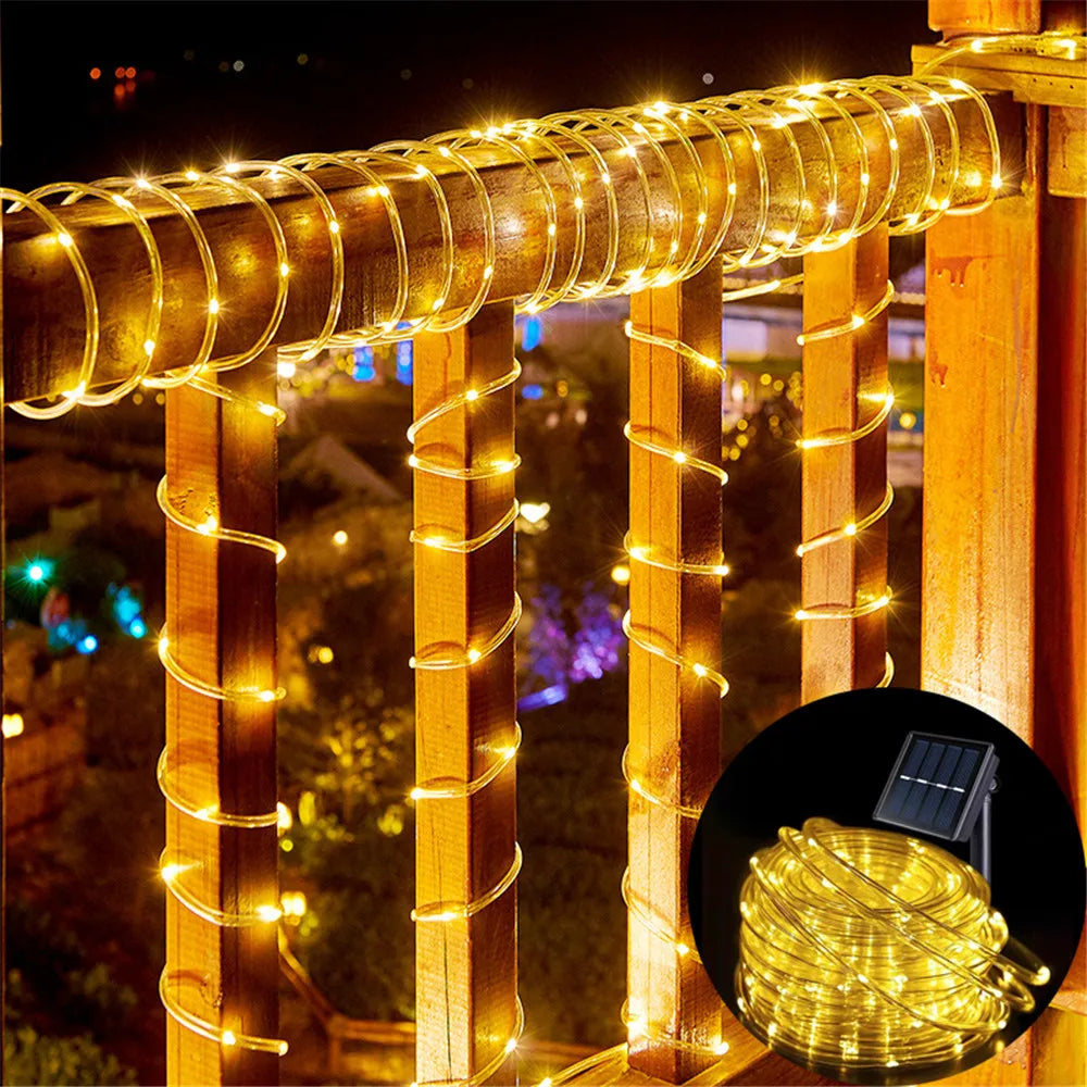 Outdoor Solar Tube Rope LED Light – Garden Party Decor