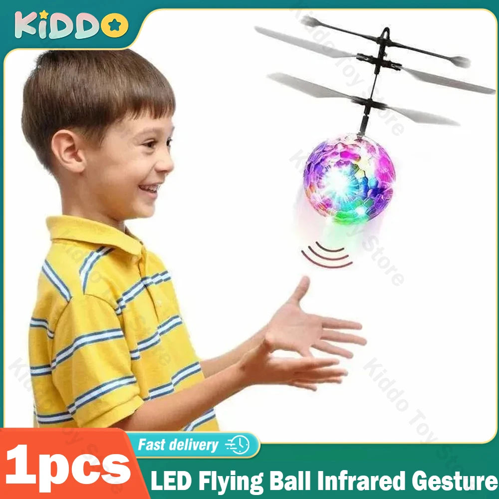 LED Flying Ball Aircraft – Infrared Induction Gesture Control Helicopter
