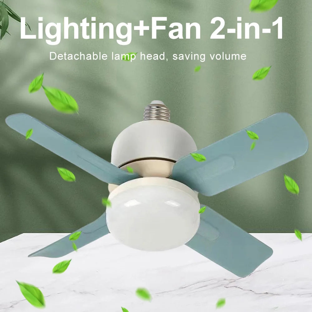 14W Ceiling Fan Light with Remote – Silent LED Lamp for Bedroom & Living