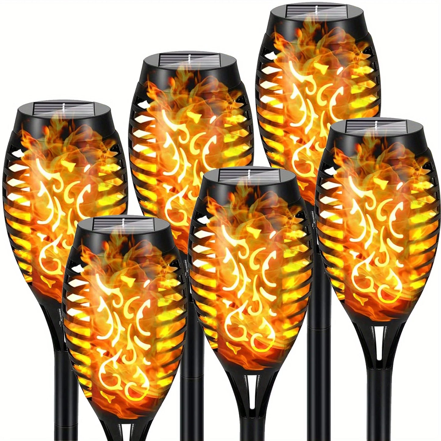 12 LED Solar Flame Lights – Waterproof Outdoor Torch Lamp
