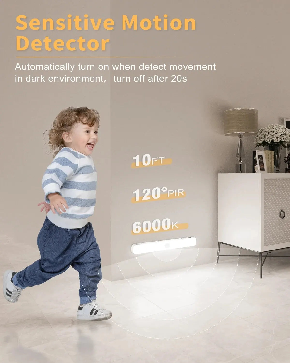 WILLED LED Motion Sensor Cabinet Light – Rechargeable with Battery