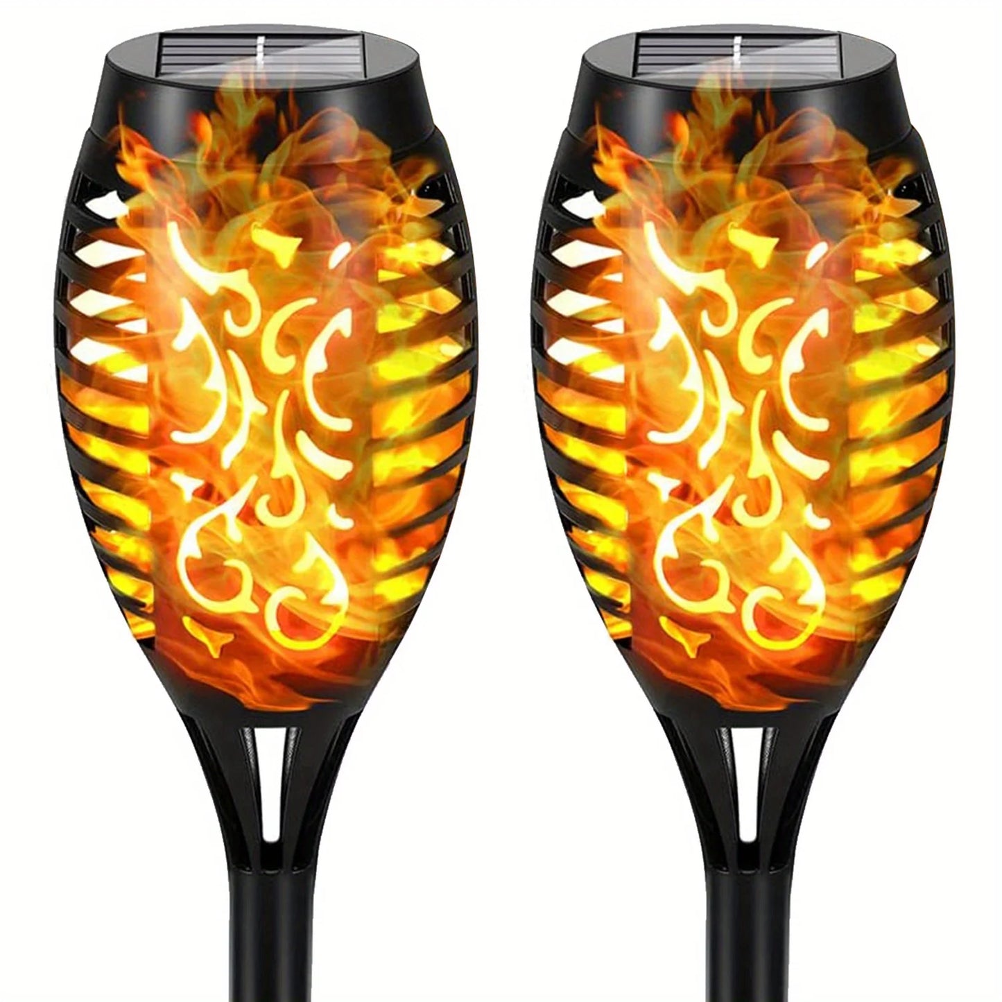 12 LED Solar Flame Lights – Waterproof Outdoor Torch Lamp