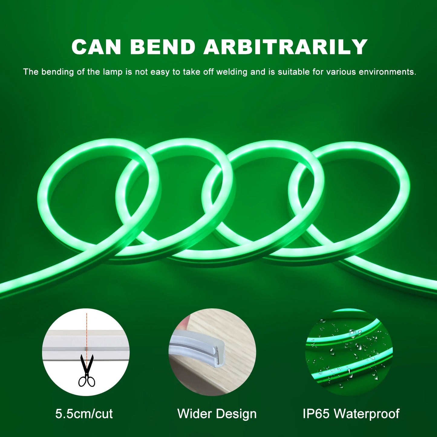 5V USB RGB Neon LED Strip Lights – Remote Control, 1-5M, Waterproof
