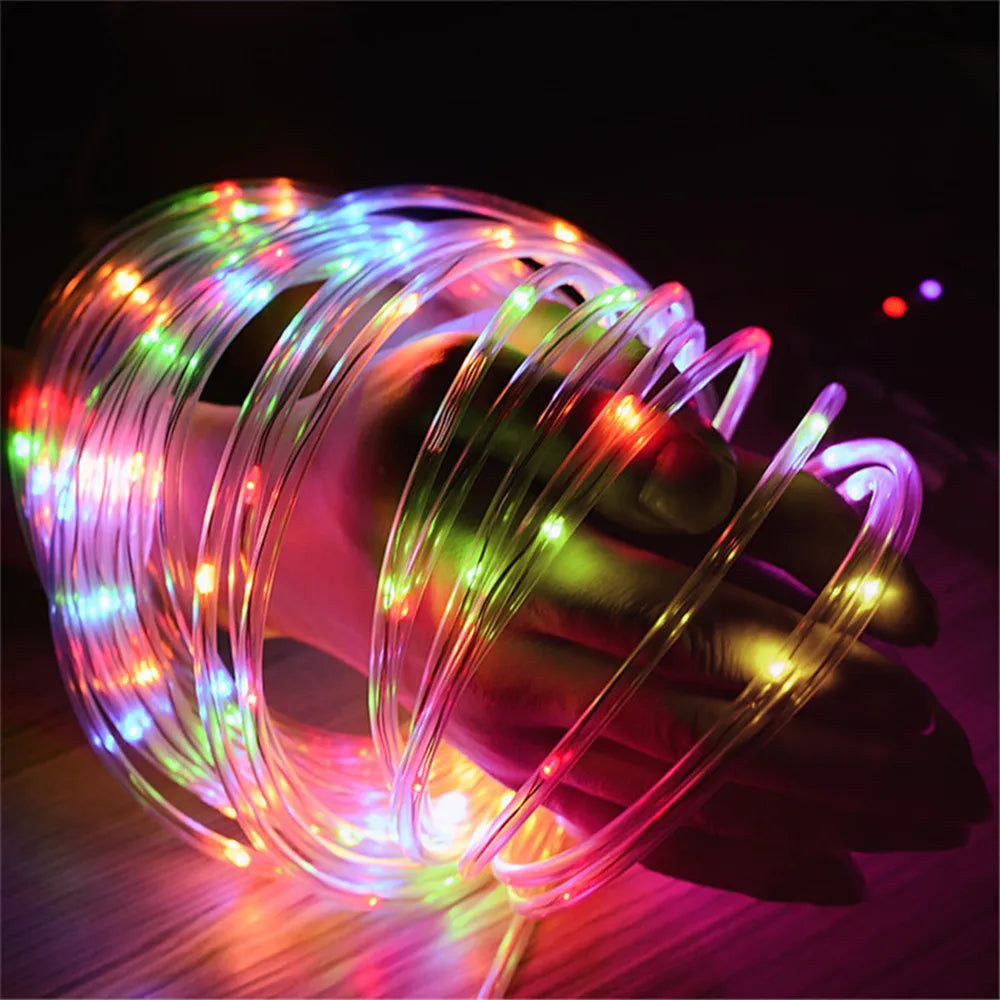 Outdoor Solar Tube Rope LED Light – Garden Party Decor