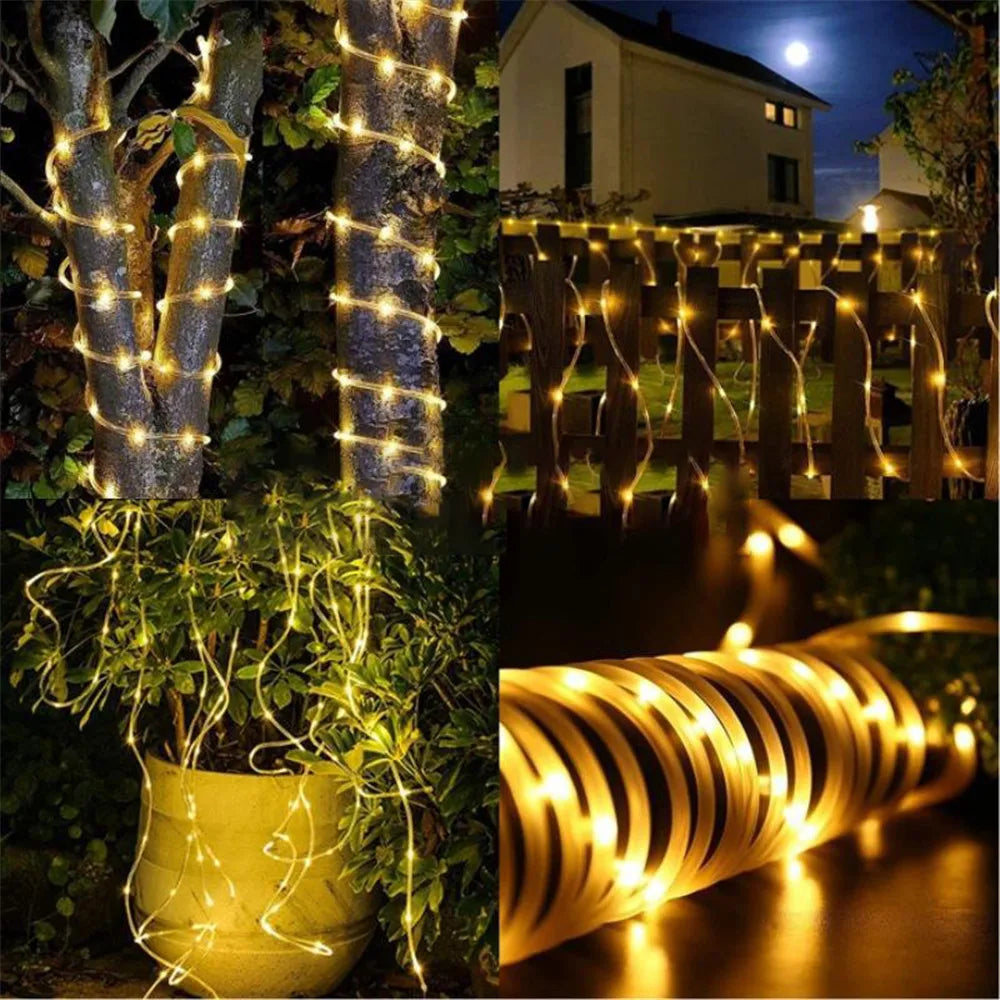 Outdoor Solar Tube Rope LED Light – Garden Party Decor