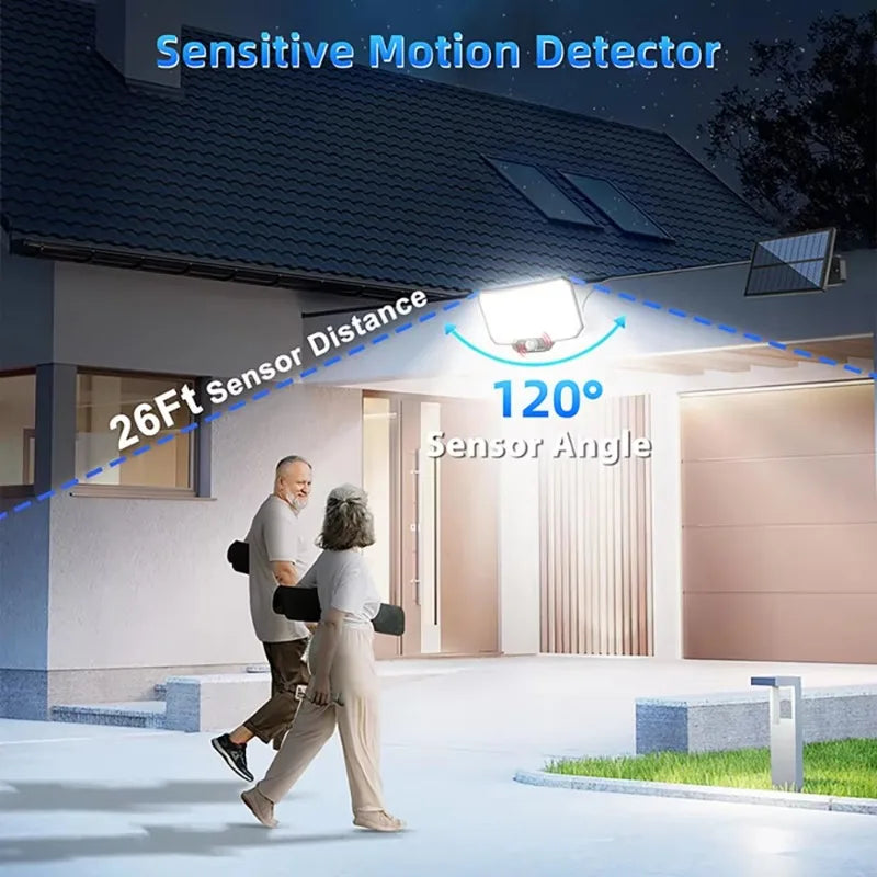 Solar Motion Sensor Wall Lights – IP65 Waterproof, 3 Modes for Garden