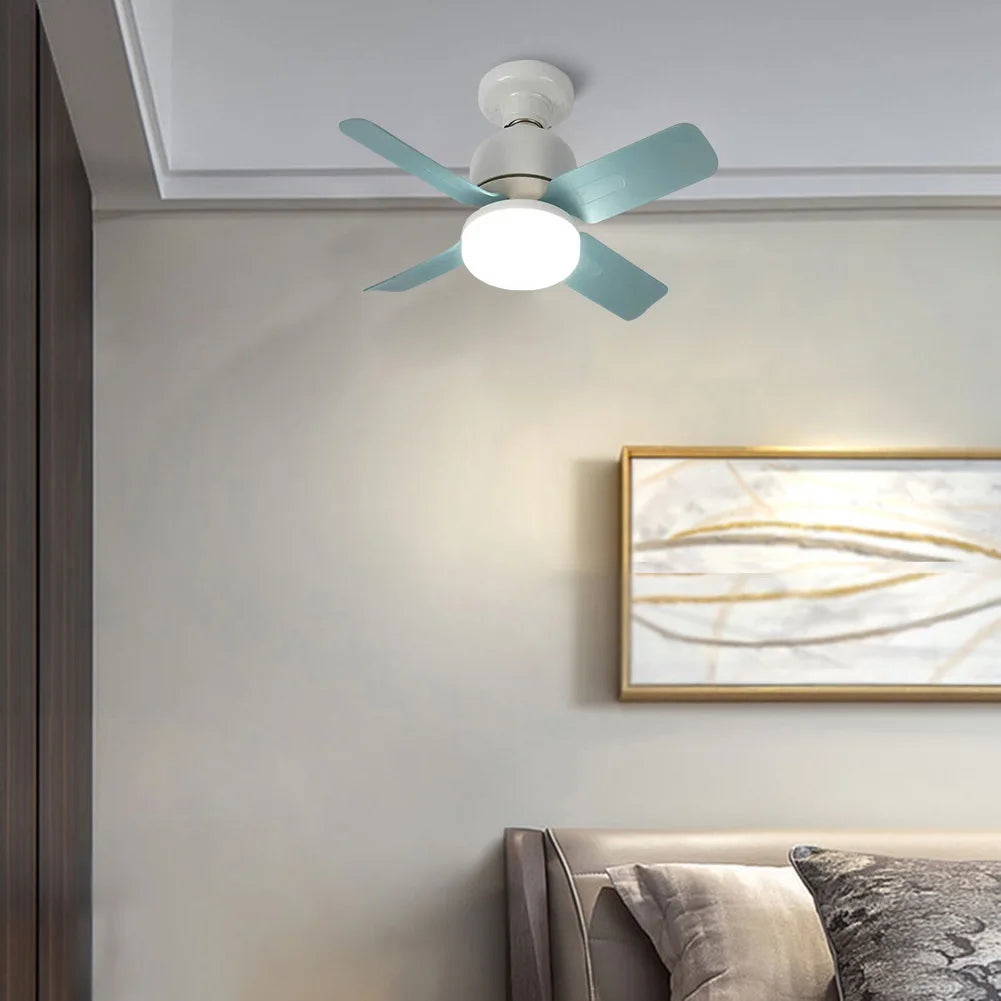 14W Ceiling Fan Light with Remote – Silent LED Lamp for Bedroom & Living