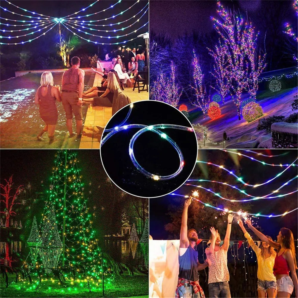 Outdoor Solar Tube Rope LED Light – Garden Party Decor