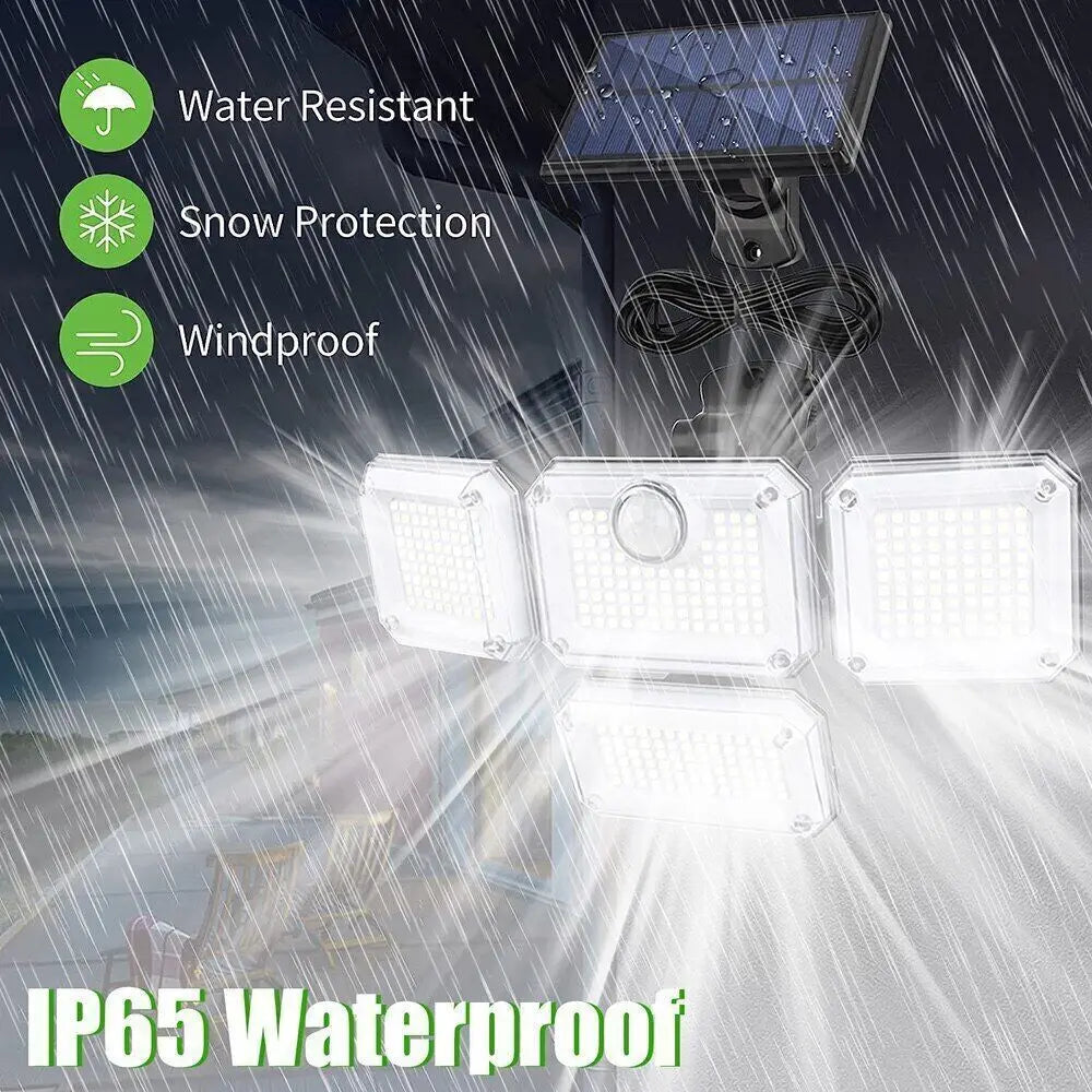 2000LM Solar Powered Outdoor Light – LED Motion Sensor Security Lamp