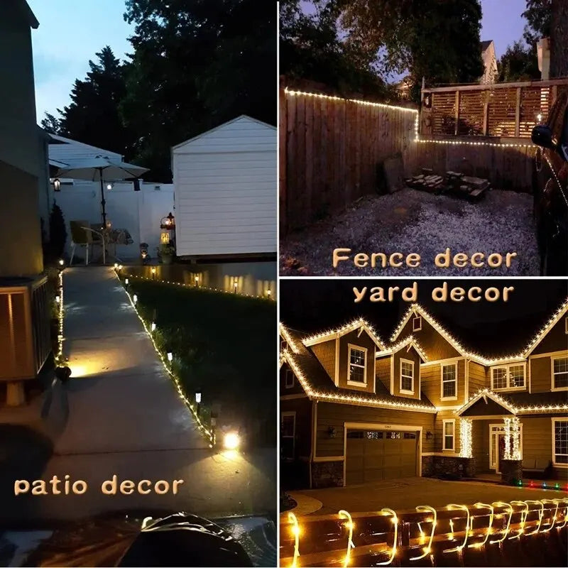 7m LED Solar Rope Lights – Outdoor Garden, Waterproof, 8 Modes