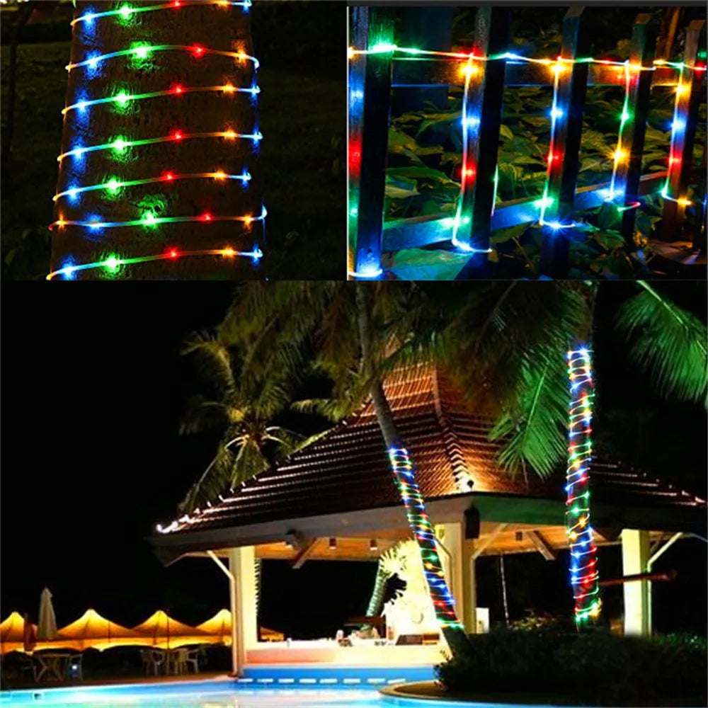 Outdoor Solar Tube Rope LED Light – Garden Party Decor