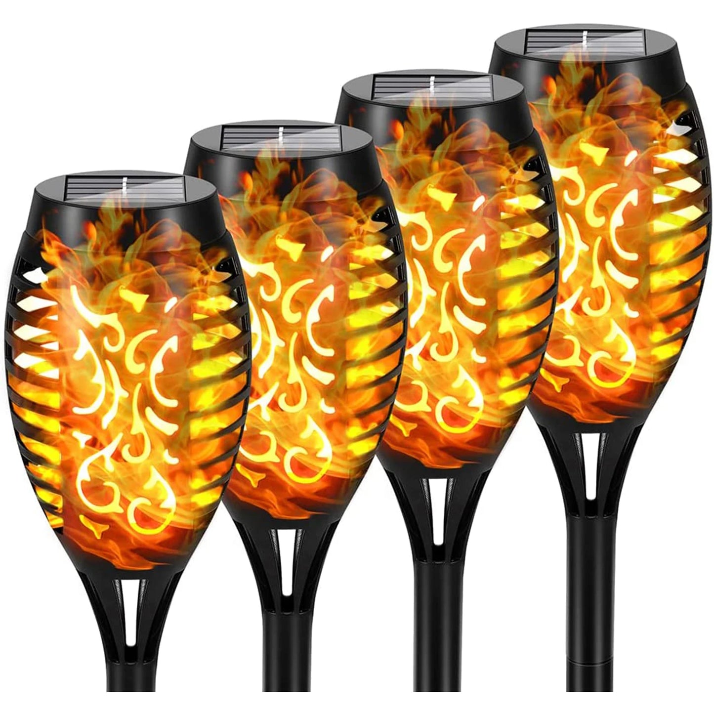 12 LED Solar Flame Lights – Waterproof Outdoor Torch Lamp