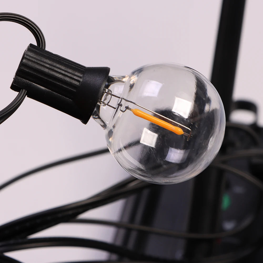 Solar G40 Patio String Lights – LED, Shatterproof & Weatherproof