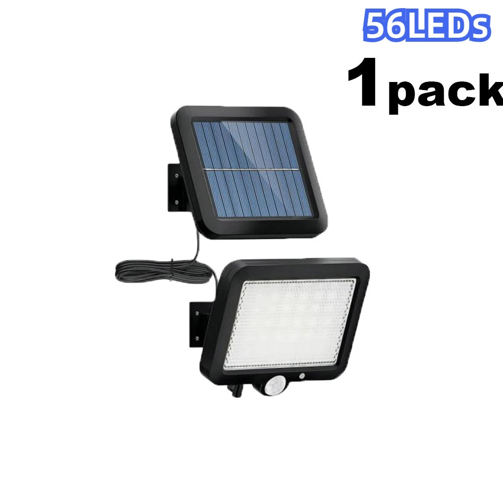 Solar Motion Sensor Wall Lights – IP65 Waterproof, 3 Modes for Garden