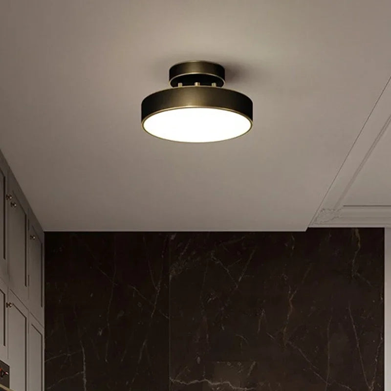Modern Rotatable LED Ceiling Light – Copper Fixture for Home & Living