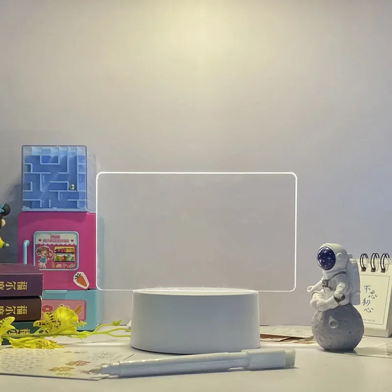 Creative LED Note Board Night Light – USB Rechargeable Message Lamp