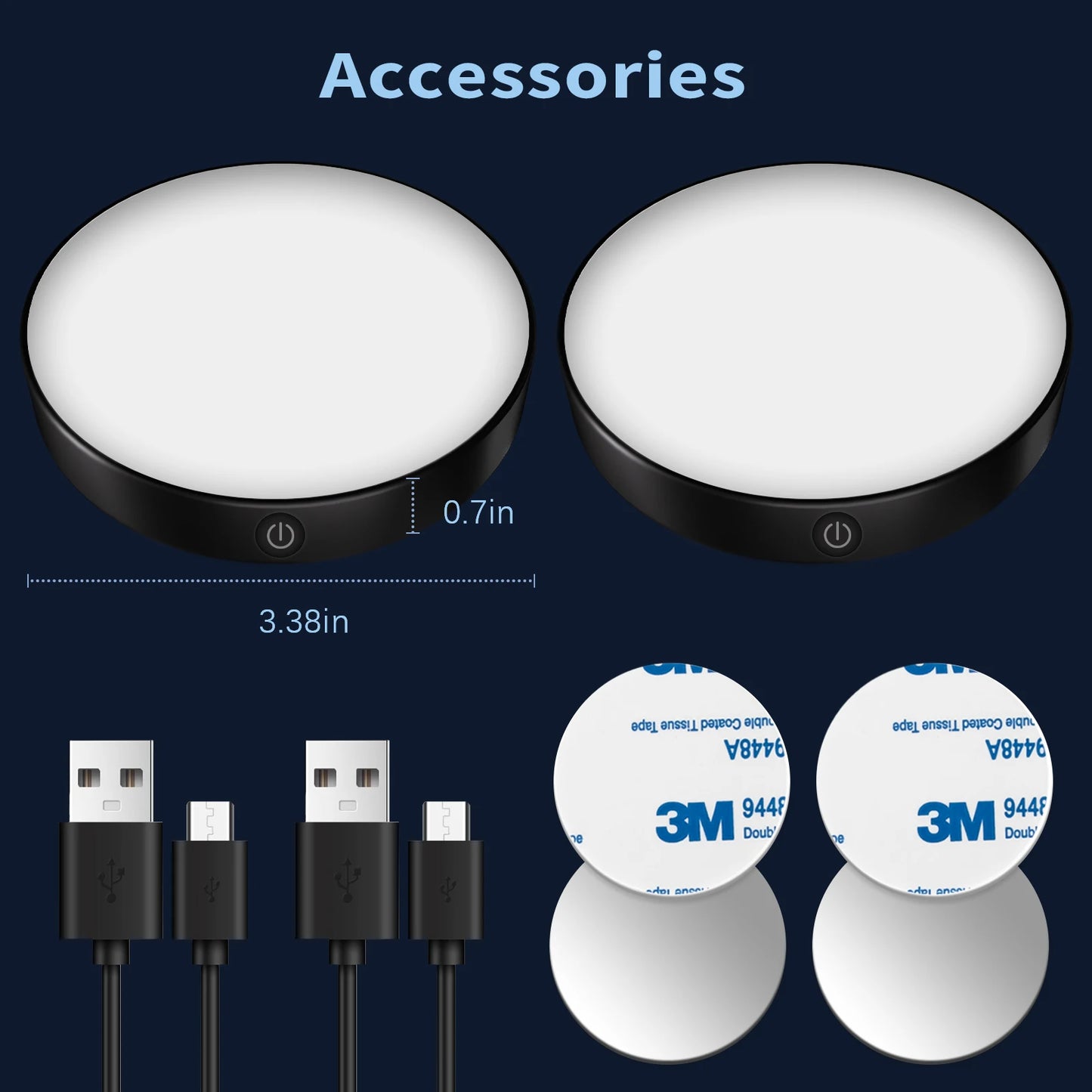 WILLED Rechargeable Dimmable Touch Night Light – LED Desk Lamp