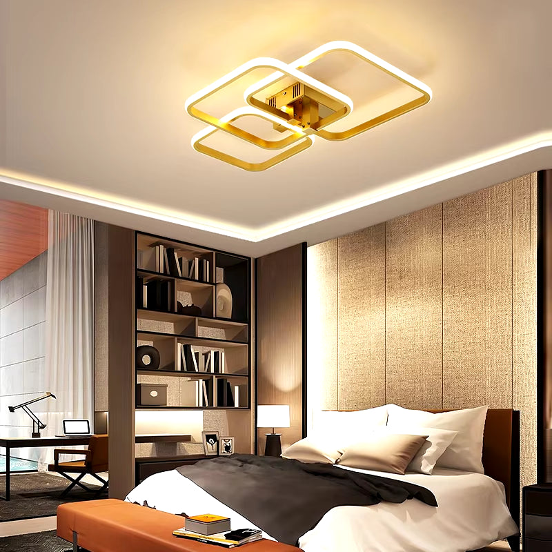 Dimming Gold Modern Led Ceiling Lights for Living Room Bedroom Led Lights for Room Indoor Lighting Led Ceiling Lamp AC90-260V