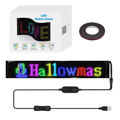 LED Matrix Pixel Panel ,USB 5V Flexible Addressable RGB Pattern Graffiti Scrolling Text Animation Display Car Shop,Bluetooth APP