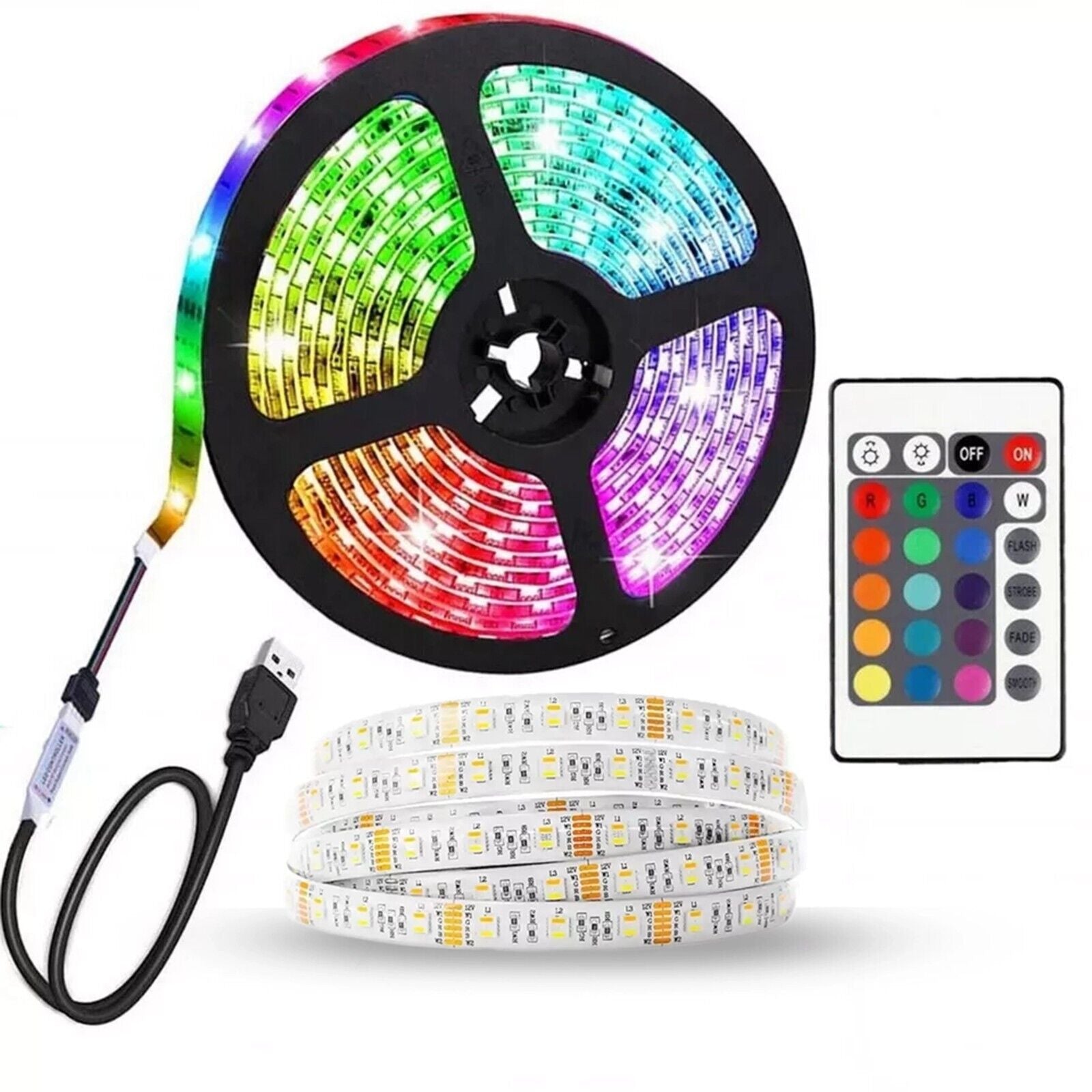 USB RGB LED Strip Lights - Colour-Changing Ambience for TV & Kitchen