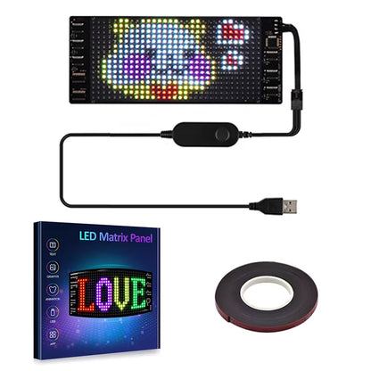 LED Matrix Pixel Panel ,USB 5V Flexible Addressable RGB Pattern Graffiti Scrolling Text Animation Display Car Shop,Bluetooth APP