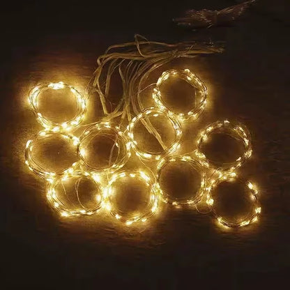 3X3M Curtain Garland on the Window USB Power Fairy Lights Festoon with Remote New Year Garland Led Lights Christmas Decor