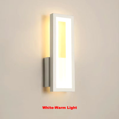 Modern Minimalist Wall Lamps Home Decor Living Room Bedroom Bedside 17W Ac96V-260V Led Sconce Black White Light Aisle Decoration