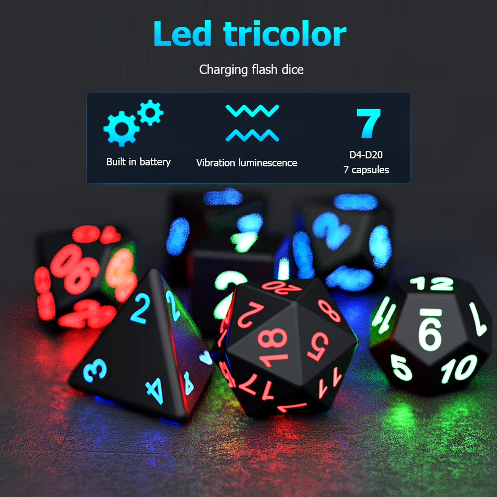 Electronic Luminous LED Dice Set 