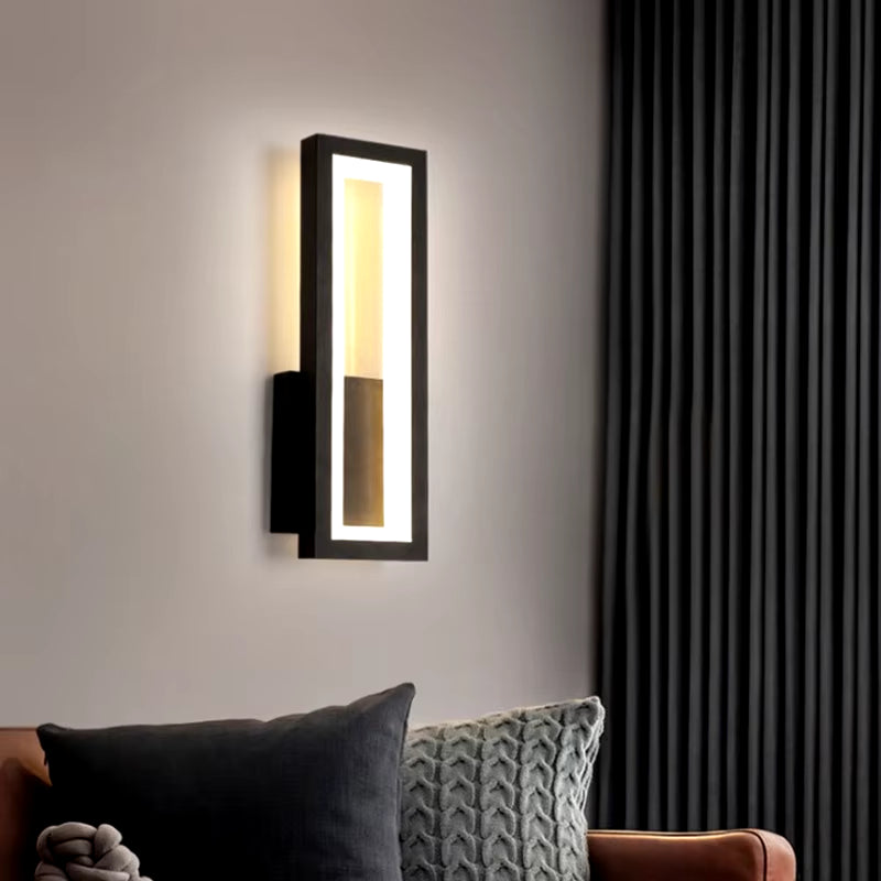 Modern Minimalist Wall Lamps Home Decor Living Room Bedroom Bedside 17W Ac96V-260V Led Sconce Black White Light Aisle Decoration