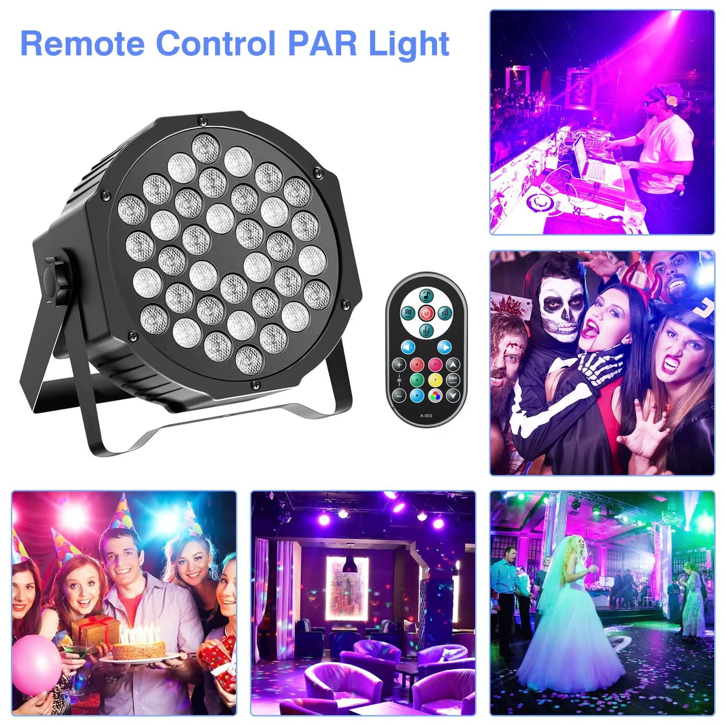 2PCS 36 Leds RGB Party  DMX Stage Effect Lighting 