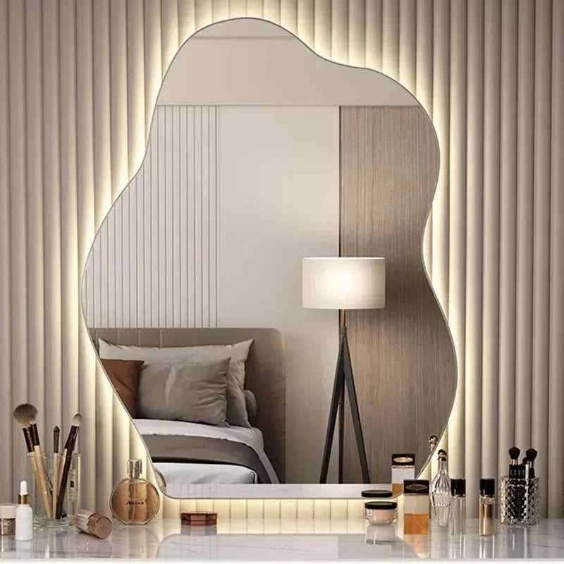 Nordic LED Mirror – Wall Bathroom Aesthetic Funky Home Decor