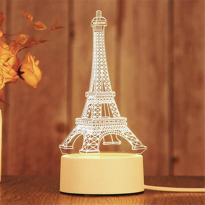 Creative Acrylic LED Night Light – Animal Shape Table Lamps