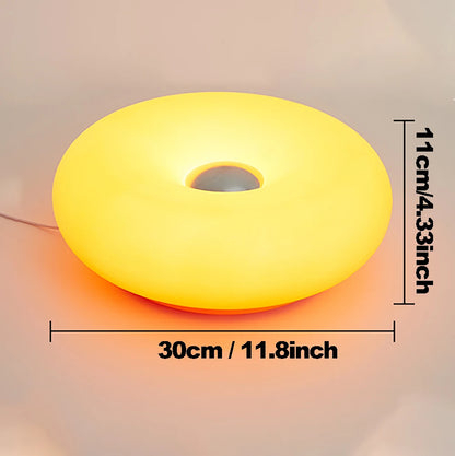 Bauhaus USB Table Lamp – RGB Donut Night Light for Bedroom Decor