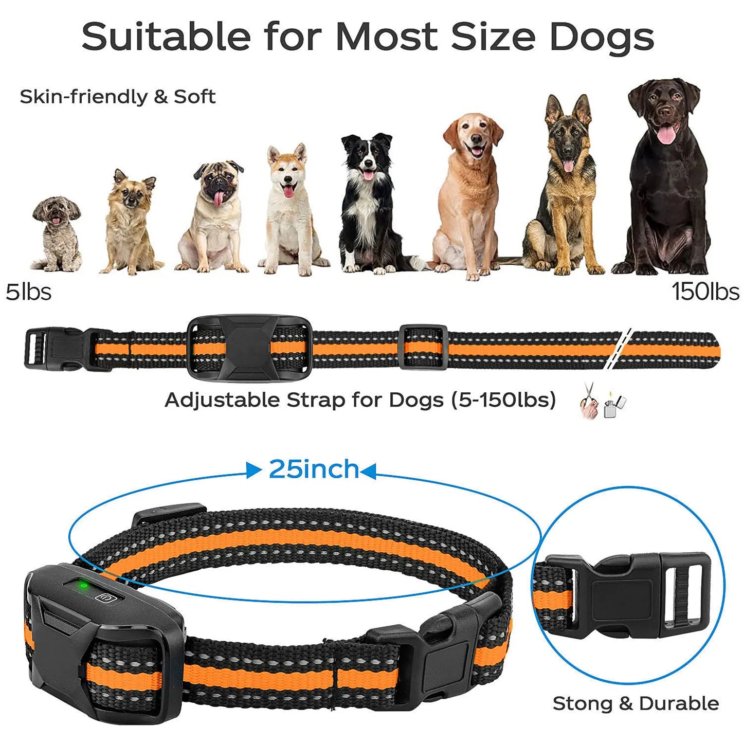 3300Ft Waterproof Electric Dog Training Collar – Remote Control