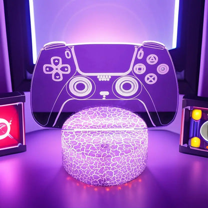 Neon Gamer 3D LED Night Light – RGB Gaming Room Lamp for Gifts