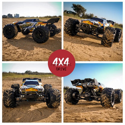 4WD Brushless RC Car with LED Headlights – High-Speed Drift Truck