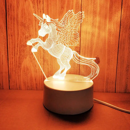 Creative Acrylic LED Night Light – Animal Shape Table Lamps