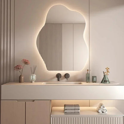 Nordic LED Mirror – Wall Bathroom Aesthetic Funky Home Decor