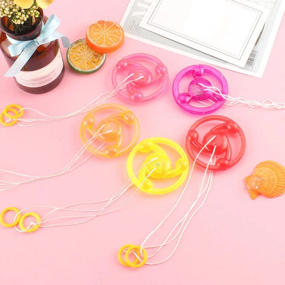 Luminous Flashing Hand Pull Flywheel Toy – LED Gyro Gift for Kids