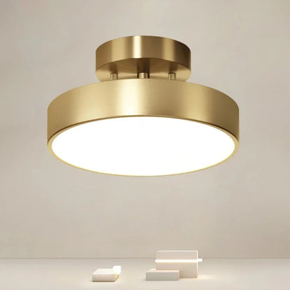 Modern Rotatable LED Ceiling Light – Copper Fixture for Home & Living