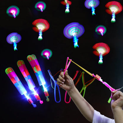 LED Light Arrow Toy – Glow in the Dark Outdoor Rocket Helicopter Toy