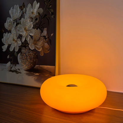 Bauhaus USB Table Lamp – RGB Donut Night Light for Bedroom Decor