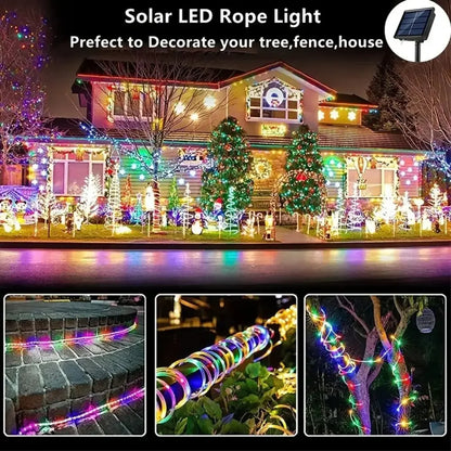 32m/22m/12m/7m Outdoor Solar Tube Rope LED Lights – Garden Decor