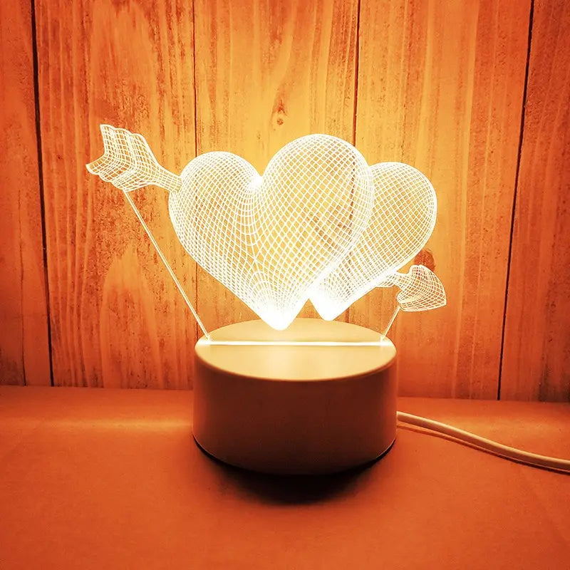 Creative Acrylic LED Night Light – Animal Shape Table Lamps