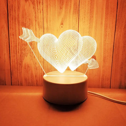 Creative Acrylic LED Night Light – Animal Shape Table Lamps