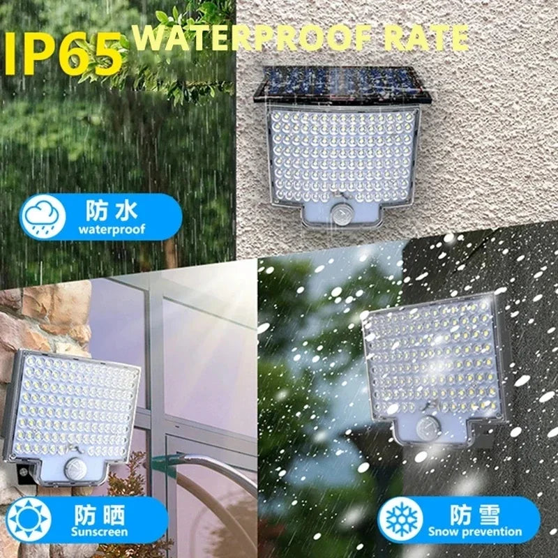 Solar LED Wall Lights – Motion Sensor, IP65 Waterproof, Remote